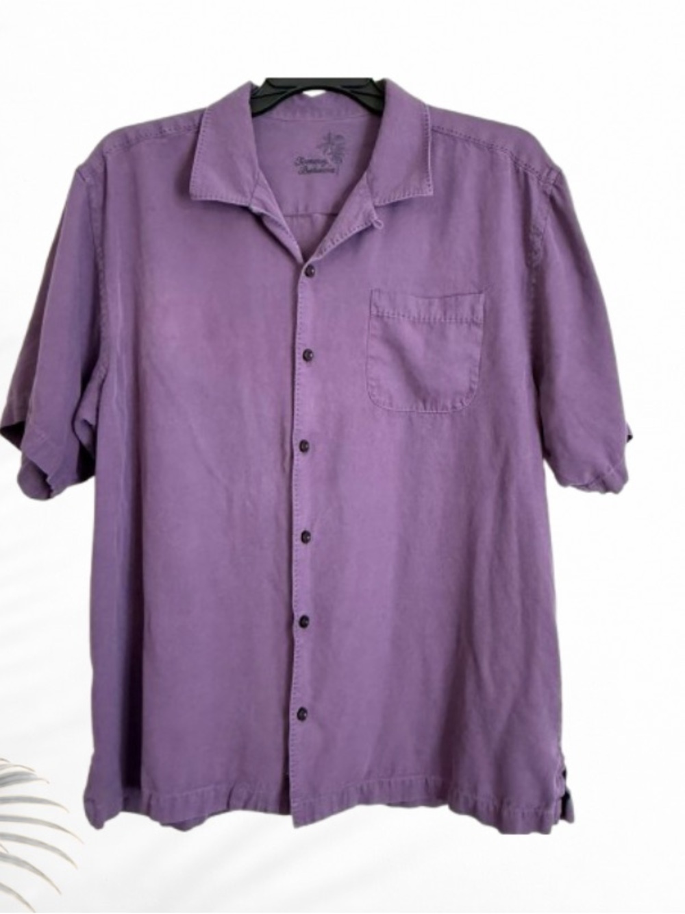 Tommy Bahama 100% Silk Purple Camp Shirt Men’s XL